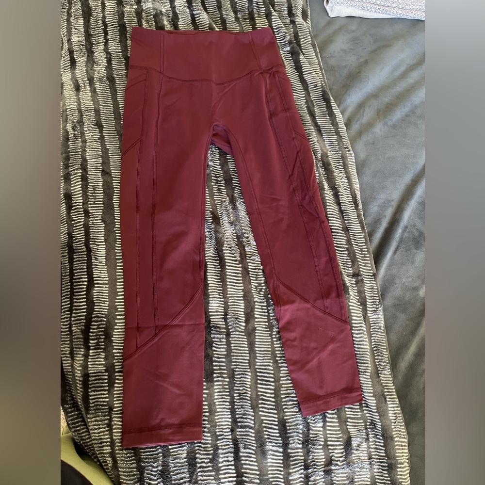 Red Merlot Lululemon Leggings